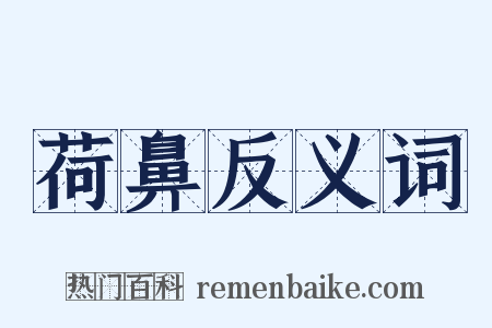 荷鼻反义词是什么意思的图片